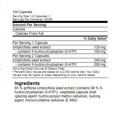 GN 5 HTP - 5-Hydroxytryptophan - 120 caps – Bild 2