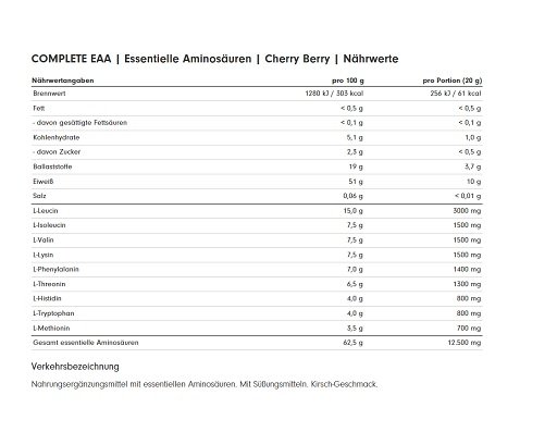 ProFuel Complete EAA 500g Cherry – Bild 2