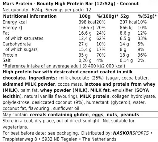 Bounty Protein Bar 18x51g DAMAGED – Bild 2