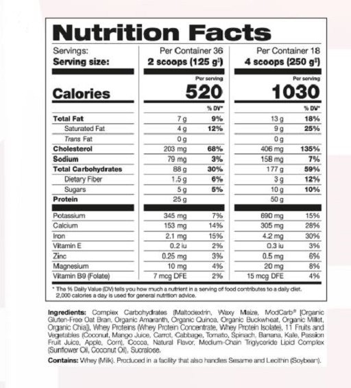 Perfect Sports Hulk Clean Mass Gainer - 4.54kg – Bild 2