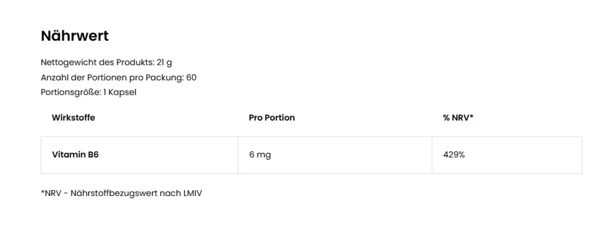 Ostrovit Vitamin B6 P-5-P 60 Kapseln – Bild 3