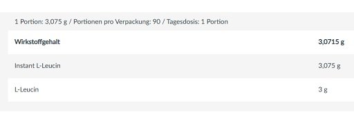 BioTech 100% Instant L-Leucine 277g – Bild 2