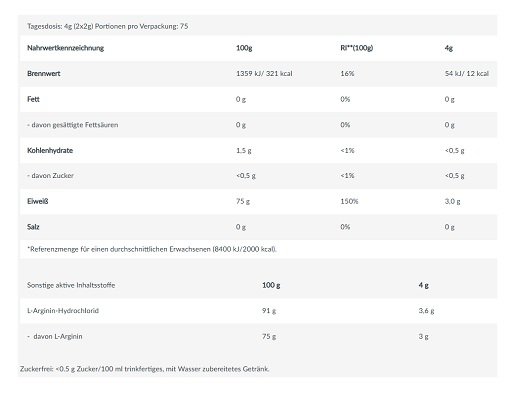 BioTech Arginin 300g – Bild 2