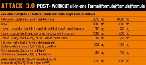 Body Attack POST ATTACK 3.0 900g – Bild 3