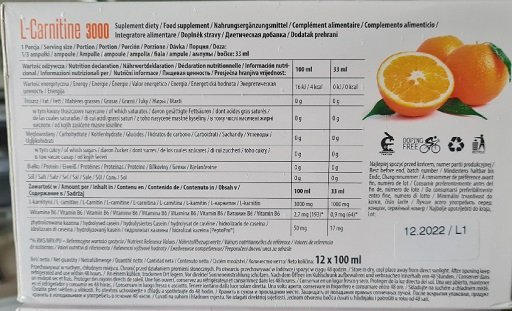 FA Nutrition Wellness Line L-Carnitine 3000 Shot 12x100ml – Bild 2