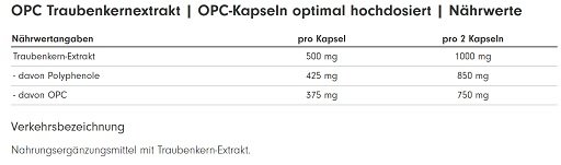 ProFuel OPC Traubenkernextrakt 240 Kapseln – Bild 2