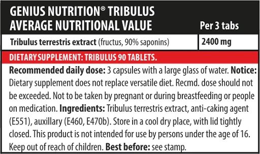 Genius Nutrition Tribulus 90 Tabletten – Bild 2